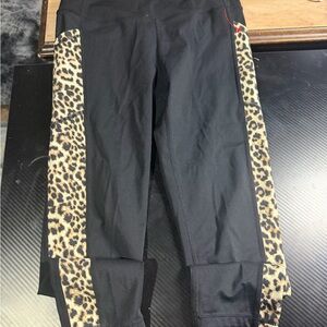 ZYIA Black and Leopard Print Leggings